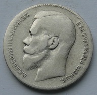 ROSJA - 1 rubel 1897 r. ** - Mikołaj II - srebro Ag