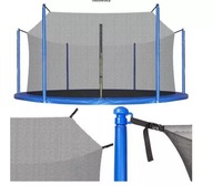 OSŁONA NA SPRĘŻYNY Z SIATKĄ DO TRAMPOLINY 13FT 8 SŁUPKÓW - 115X18X39