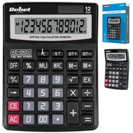 Duży kalkulator biurowy szkolny naukowy czarny REBEL KOM1101 procenty