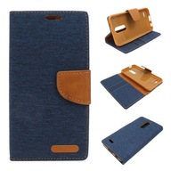 Etui Obudowa Case do LG K10 2018 K10 Plus 2018 K11 Fancy Diary CANVAS jeans