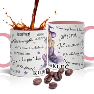 HRNČEK RUŽOVÝ DARČEK PRE KAMARÁTKU K NARODENINÁM PRÁCE, ZÁBAVNÝ, MOJE KÚZLA