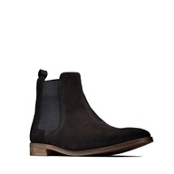 SZTYBLETY MĘSKIE CLARKS STANFORD TOP BOTKI ZAMSZOWE CZARNE R.45