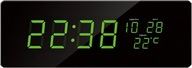 Nástenné hodiny JVD DH2.1 LED, sieťové, hit, digitálne, zelené