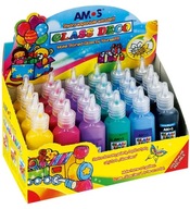Farby z farebného skla AMOS 6 farieb x 4 ks