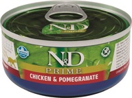 FARMINA N&D Cat prime kurczak z granatem, karma mokra dla kotów 70 g