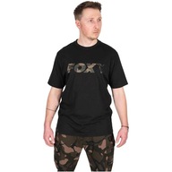 Koszulka Wędkarska T-Shirt Fox Black Camo Logo r. XL