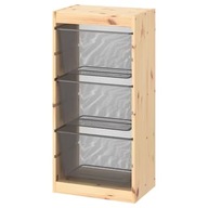 IKEA TROFAST Regál s úložnými boxmi borovica 44x30x91 cm