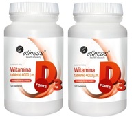Aliness Vitamín D3 FORTE 4000 120 tabliet Imunita Zdravé kosti Infekcie