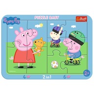 PUZZLE WESOŁA ŚWINKA PEPPA BABY UKŁADANKA 2W1 10EL