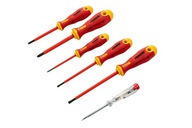 Sada 5 izolovaných skrutkovačov VDE a vzorkovač Felo