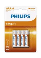 Bateria R03 LongLife B4 AAA Philips R03L4B