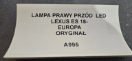 light right front LED LEXUS ES VII LIFT 21- EUROPA original
