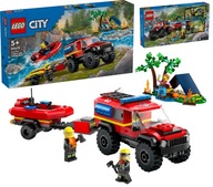 LEGO City 60412 Terenowy wóz strażacki z łodzią ratunkową Prezent