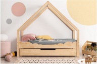 Łóżko dziecięce domek 90x180cm chmura / szuflada