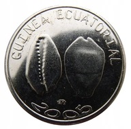 EQ GWINEA 1 AFRICA 1500 FRANC 2005 MUSZLA SŁOŃ UNC