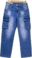 SPODNIE chłopięce jeansowe bojówki ZM955 158-164