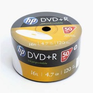 Markowe Płyty HP DVD+R 4,7GB 16x printable 50szt