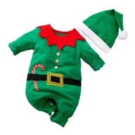 Świąteczny kombinezon dla dziecka Stylowy śpioszek dla niemowląt Santa przebranie na karnawał długi
