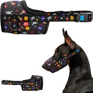 Komfortowy, jaskrawy kaganiec dla psa z logo NASA