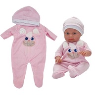 Sada oblečenia pre bábiky WOOPIE Bunny overal Klobúk pre bábiky 43-46 cm