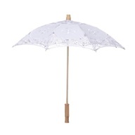 Čipkovaný dáždnik s drevenou rukoväťou pre druh