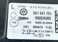 light left front XENON positioning VW GOLF VII 12- 5G1941751 complete