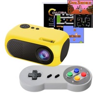 Konsola Projektor ALL IN ONE FHD GAMEPAD RETRO GRY MARIO Pegasus NES ŻÓŁTY