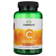 Swanson Witamina C 1000 mg kwas L-askorbinowy 90x Odporność Suplement