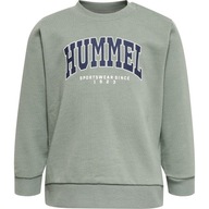 HUMMEL KLASICKÁ ZELENÁ MIKINA POTLAČ LOGA ZÁPADKA Q0W HMR__80