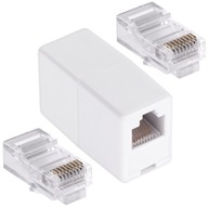 2x WTYK RJ45 + BECZKA ŁĄCZENIOWA 8P 8C