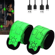 2x OPASKA ODBLASKOWA LED NA RĘKĘ RAMIĘ DO BIEGANIA NA ROWER WODOODPORNA