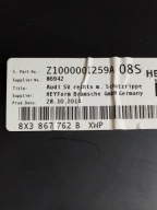 Audi A1 8X boot upholstery right 8X3867762B