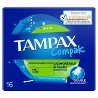 Tampax Compak Super tampony z aplikatorem 16 sztuk