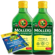 2x Möller's Tran Norweski - aromat cytrynowy 250ml + GRATIS!