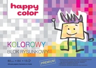 Výkresový blok A4 farba 15k 80g Happy Color
