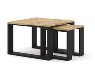 Dvojitý konferenčný stolík NUKA M 60x60 cm dub artisan
