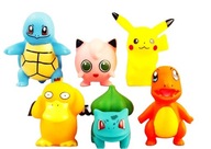 SADA 6X FIGÚRKY POKEMON PIKACHU, BULBASAUR, CHARMANDER, SQUIRTLE, PSYDUCK