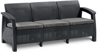 Sofa Ogrodowa 182x70 cm 3 osobowa Corfu Love Seat MAX Curver KETER Wygodna