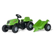 Traktor dla dzieci jeździk Rolly Kid z przyczepą Zielony Rolly Toys 012169