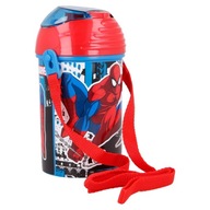 fľaša hrnček so slamkou SPIDERMAN remienok 450ml