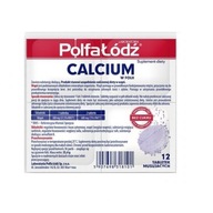 Calcium w folii, Laboratoria Polfa Łódź ,12 tabletek musujących