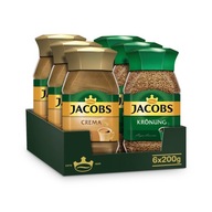 Jacobs Crema 3x 200g + Jacobs Kronung 3x 200g kawa rozpuszczalna