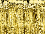 Dekoratívna zlatá opona 90 x 250 cm