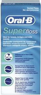 NIĆ DENTYSTYCZNA ORAL-B SUPERFLOSS super floss USZTYWNIONY KONIEC NICI