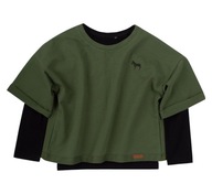 BEMBI Komplet Blúzka + tričko čierna zelená 104