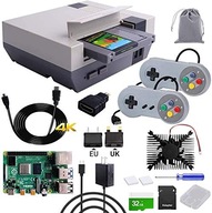 Konsola retro 2 kontrolery Owootecc NESPI 4 Full Kit + Raspberry Pi 4 B 4GB