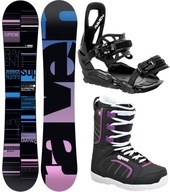 Zestaw Snowboard RAVEN Supreme Black 143cm + wiązania S230 + buty Diva