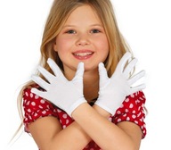 Rękawiczki dziecięce białe krótkie do przebrania
