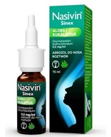 Nasivin Sinex Aloes i Eukaliptus 0,5mg/ml aerozol 15 ml niedrożność nosa