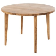 Stol okrúhly drevený dub mat do kuchyne 90 cm
